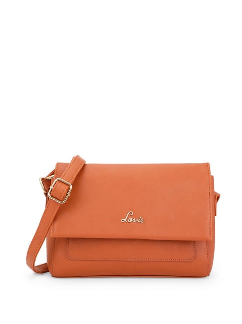 Buy Lavie Kabo Orange Synthetic Textured Sling Handbag Online At Best Price Tata CLiQ