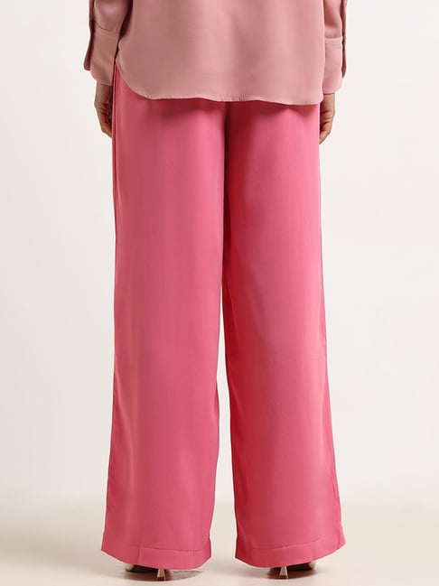 Wardrobe by Westside Pink Straight-Leg Trousers