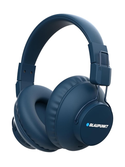 Blaupunkt BH41 BT Wireless Over Ear Headphones with Long Playtime &amp; TurboVolt Fast Charging (Blue)