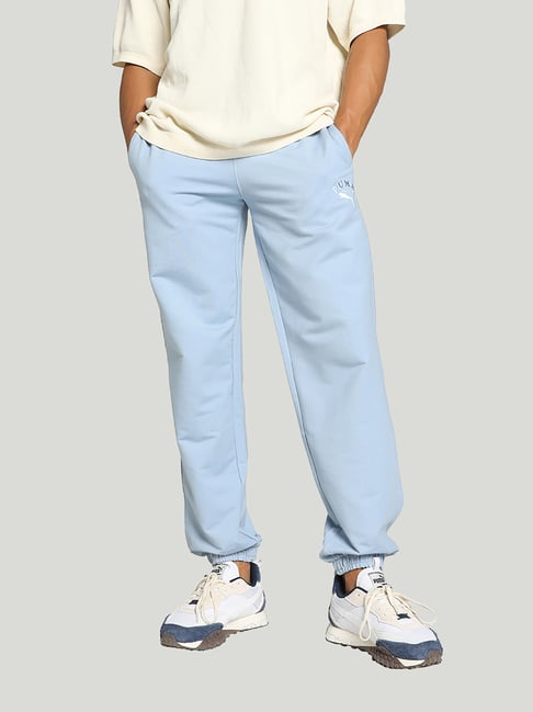Puma NRP India Classics Sky Blue Regular Fit Cotton Joggers