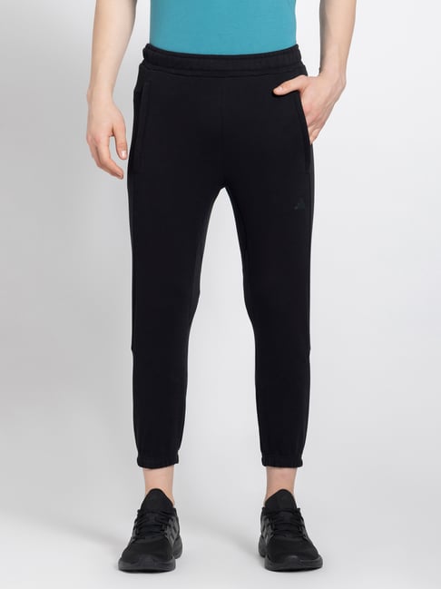 adidas Black Regular Fit D4T Yoga Joggers-image-32