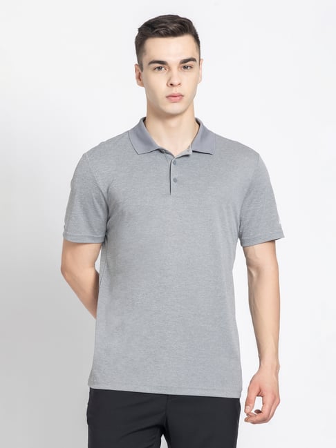 Buy adidas Performance Grey Melange Regular Fit Golf Polo T-Shirt