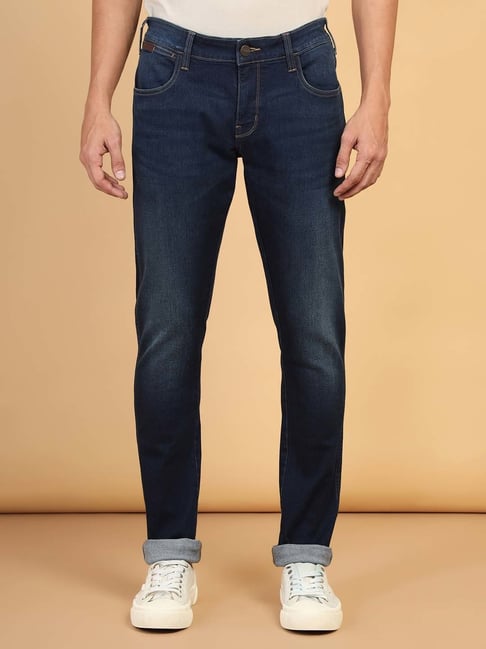 Wrangler Vegas Dark Blue Skinny Fit Low Rise Jeans-picture-30
