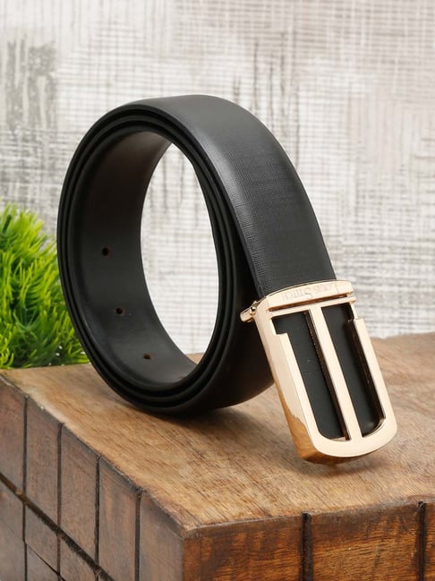 Buy Louis Stitch Black Textured Leather Formal Belt for Men at Best Price @  Tata CLiQ