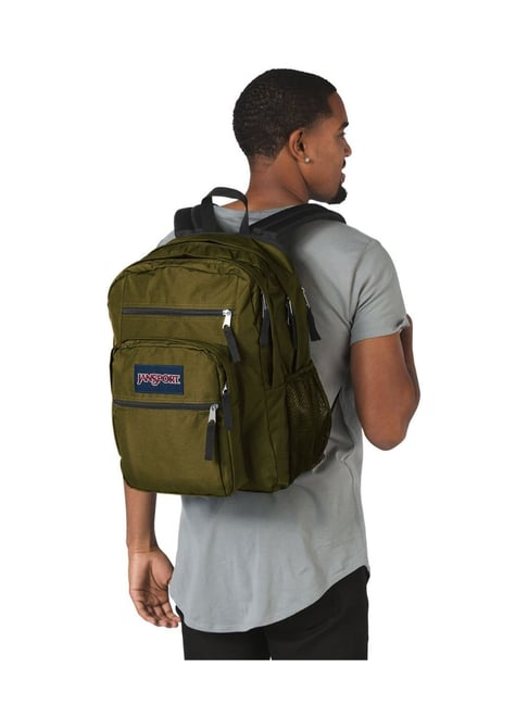 JanSport Big Student Army Green Medium Backpack 34 Ltrs