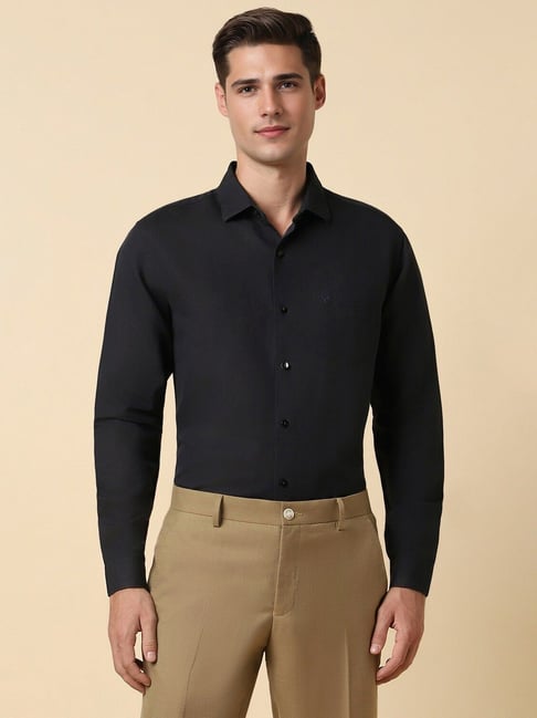 Allen Solly Black Slim Fit Shirt-picture-19