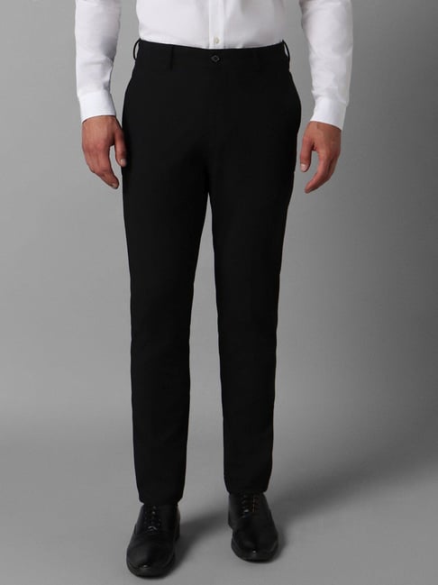 Louis Philippe Black Slim Fit Trousers-picture-19