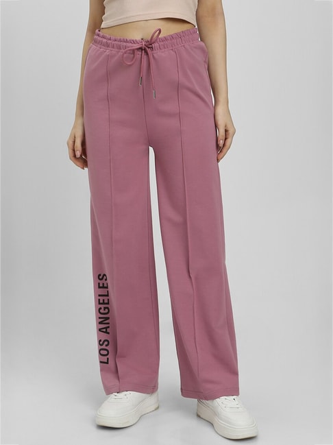 Buy Only Pink Printed Sweat Pants for Women's Online @ Tata CLiQ
