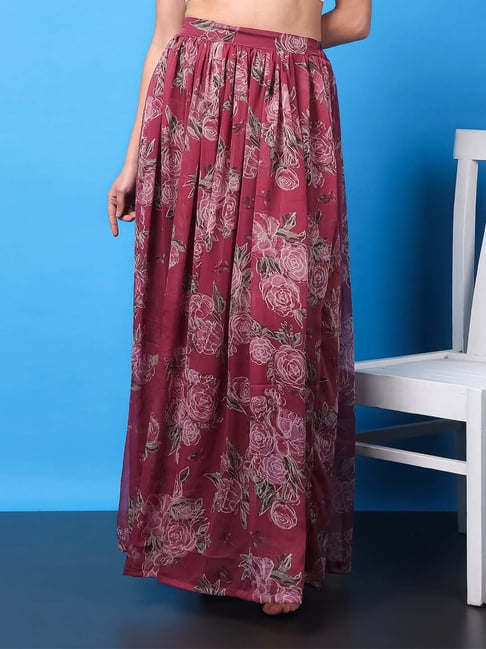Cation Pink Printed Maxi Skirt