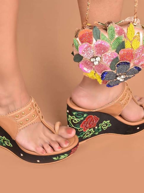 Sole House Women's Nude Toe Ring Wedges-picture-30