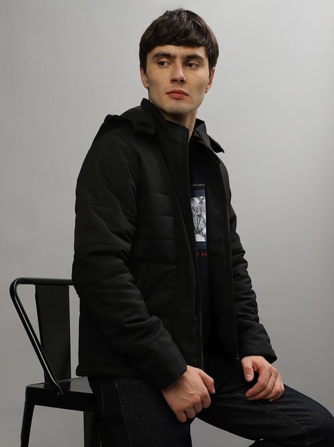 Iconic Men Solid Regular Fit Polyester Jacket