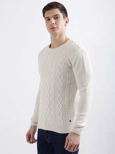 Iconic Men Solid Regular Fit Wool Sweaters