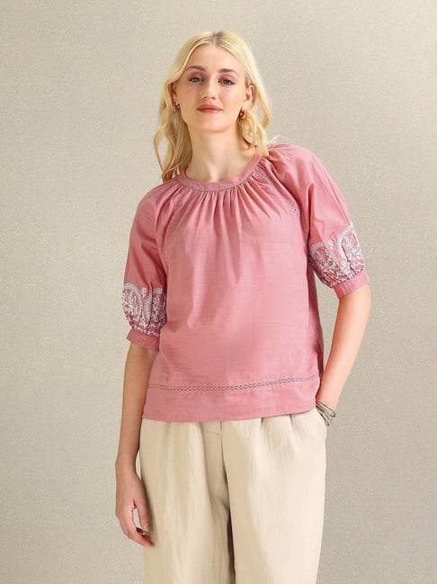 U.S. Polo Assn. Pink Embroidered Top-picture-23