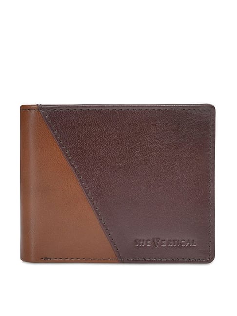 The Vertical Denwer Tan Leather Color Block Bi-Fold Wallet-picture-22