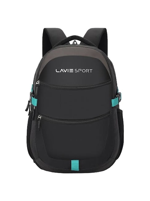 Lavie Sport Triumph Black Polyester Solid Laptop Backpack - 29 Ltrs