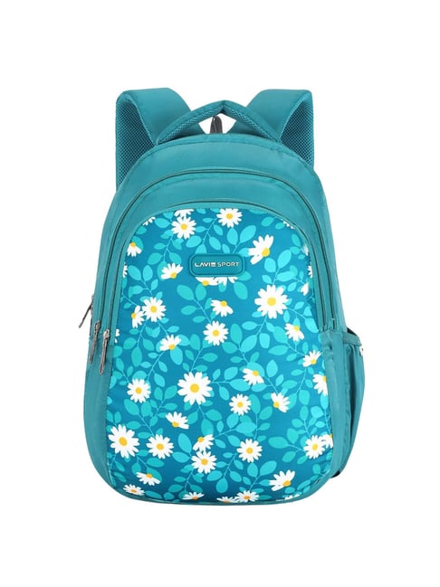 Lavie Sport Chamomile Teal Polyester Printed Laptop Backpack - 26 Ltrs-picture-20