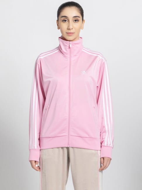 Adidas Originals Pink Striped Sports Jacket