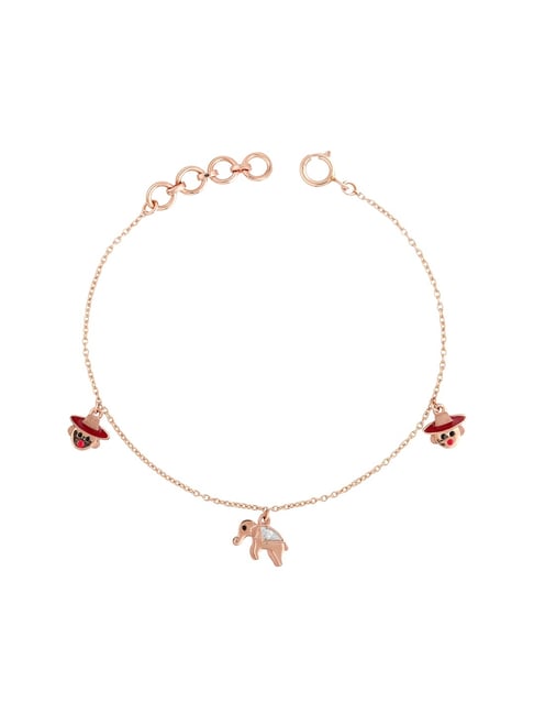 Malabar Gold & Diamonds 18k Rose Diamond Kids Bracelet