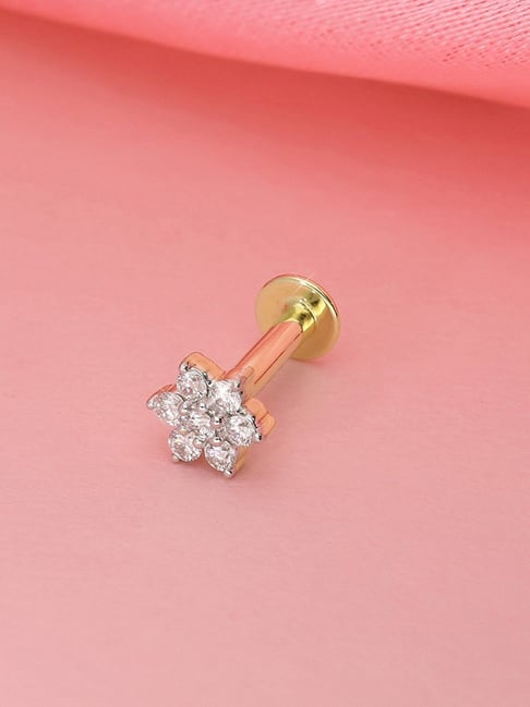 Buy Malabar Gold and Diamonds 18k Yellow Diamond Nosepin Online At Best Price Tata CLiQ