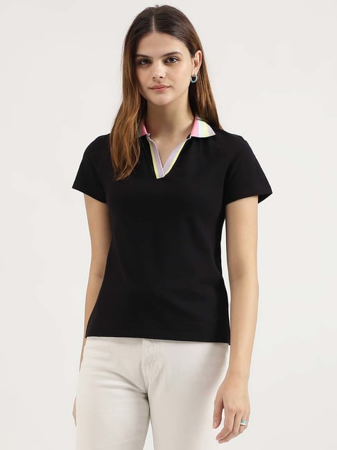 United Colors Of Benetton T-shirt Donna Girocollo In Cotone Devorè - Taglia Unica (Over Fit)