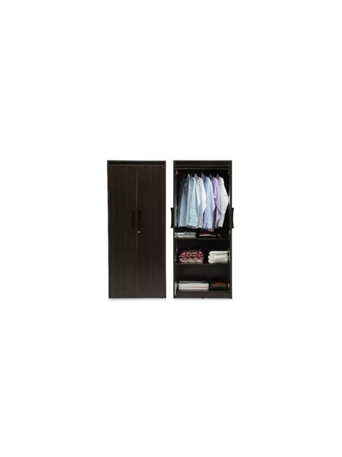 Durian Rick Contemporary Brown Engineered Wood 2 Door Wardrobe