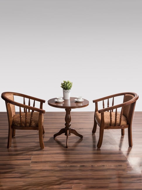 Durian Brighton Contemporary Brown Solid Wood Coffee Table Set Walnut Finish