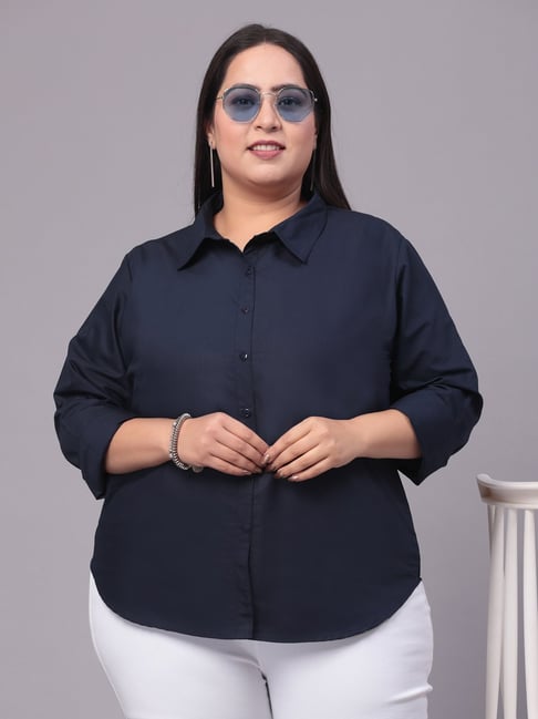 Style Quotient Navy Regular Fit Shirt-picture-21