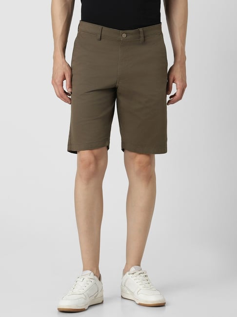 Van Heusen Brown Cotton Regular Fit Shorts-picture-35