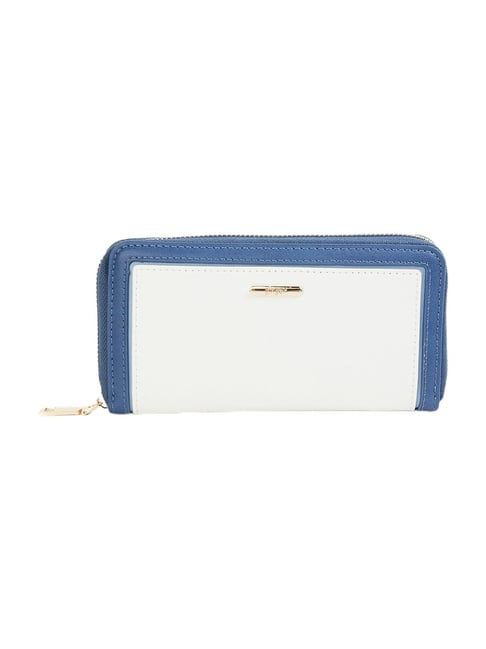 Ginger by Lifestyle Blue Zip Around Wallet for Women