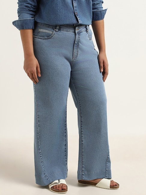 Buy LOOSE HIGH-WAISTED WIDE LEG JEANS for Women Online in India