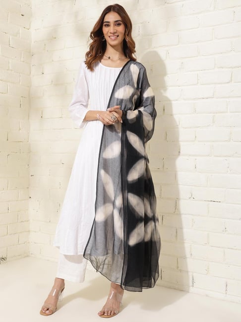 Fabindia Black Printed Dupatta-picture-19