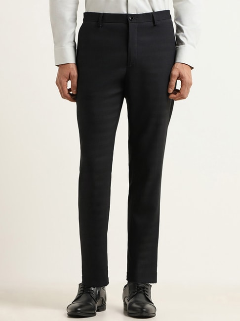 Barocco Jacquard Formal Pants Black | Versace US