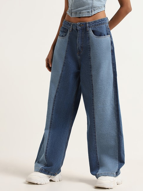 Buy LOV Light Blue Relaxed - Fit Mid - Rise Jeans from Westside