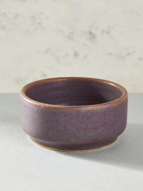 Fabindia Purple Leela Ceramic Chutney Bowl (0.033 L)-picture-46