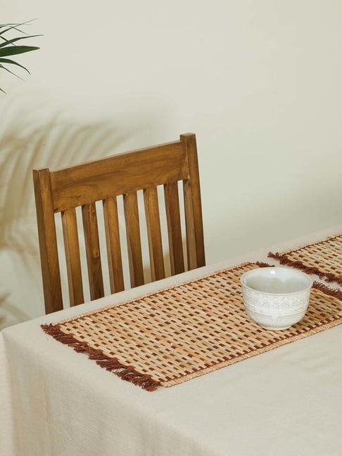Fabindia Natural Brown Bhoomi Natural Fibre 194 GSM Table Mat - Set of 6-image-37