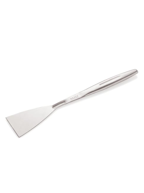 HAZEL Silver Stainless Steel Spatula with Beveled Edge