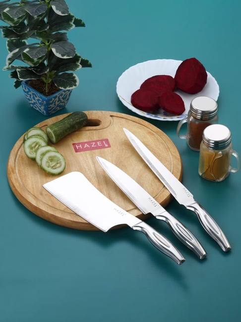 HAZEL Silver Stainless Steel Kitchen knife - Set of 3