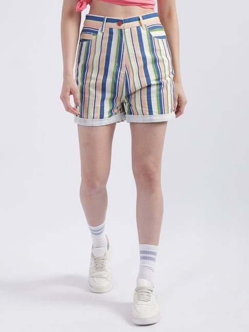 Iconic Multicolored Striped Shorts-picture-37