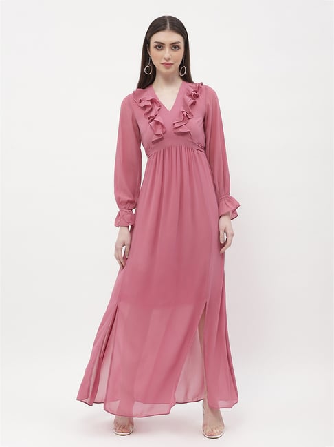 madame pink dress Madame Bow Accented Pink Camisole Dress