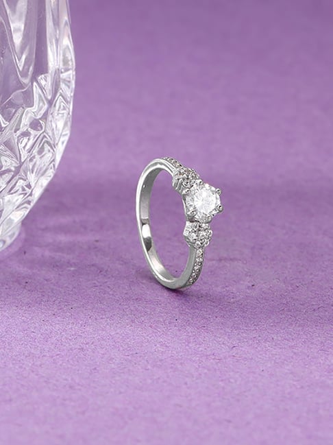 GIVA Sterling Silver Tr¿s Belle Ring