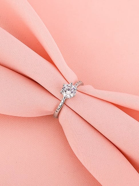 GIVA Sterling Silver Shine Wave Adjustable Ring for Womens and Girls