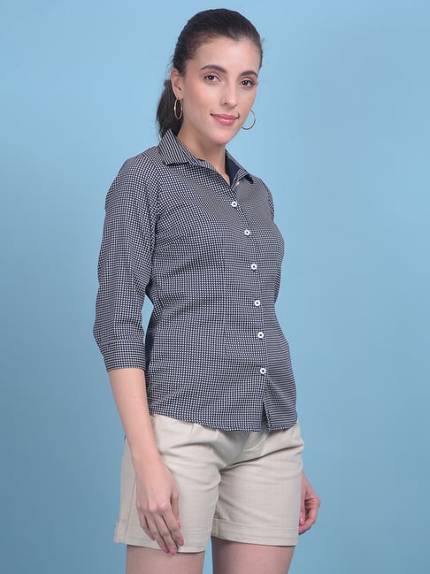 Crimsoune Club Navy & White Printed Shirt-picture-16