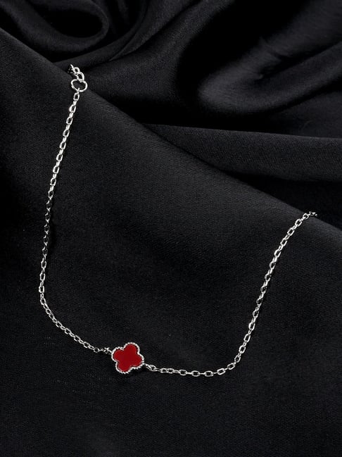 The Real Effect London Sonah Silver with Red Enamel Bracelet-picture-32