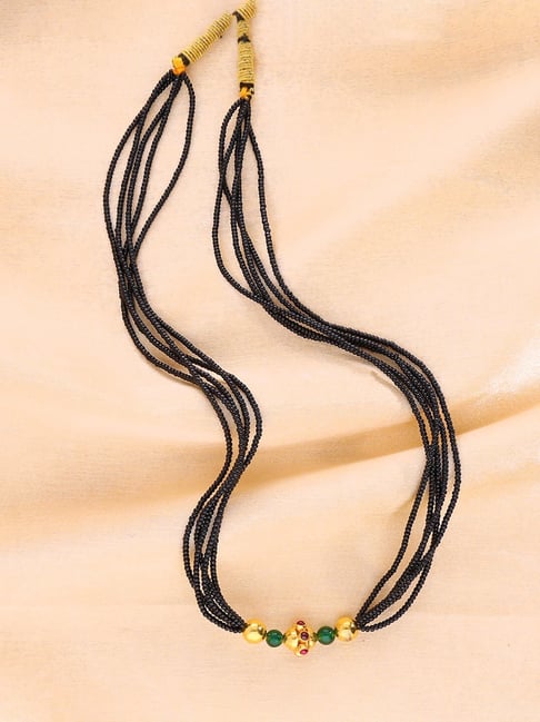 P.N.Gadgil Jewellers 22k Brilliant Bead Cascade Gold Choker