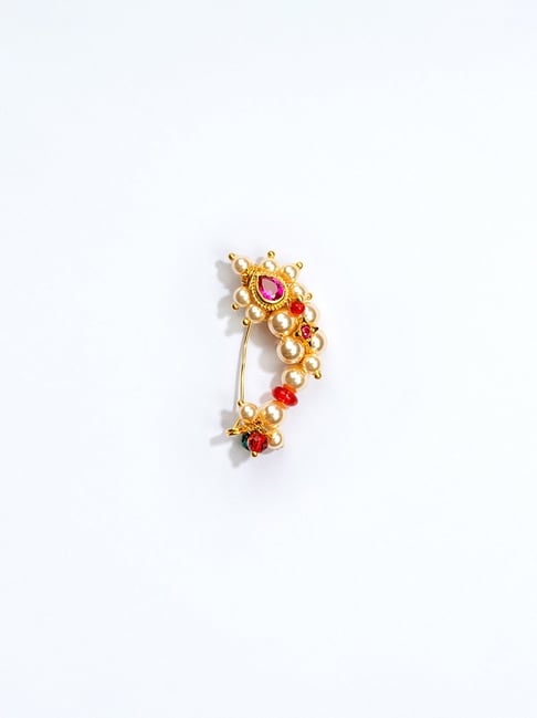 Jewellers Moti Gold Nath For Women