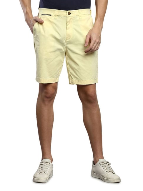 Tommy Hilfiger Yellow Blossom Cotton Regular Fit Shorts-picture-47