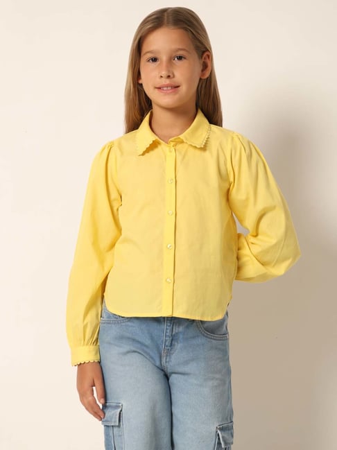 girls yellow top