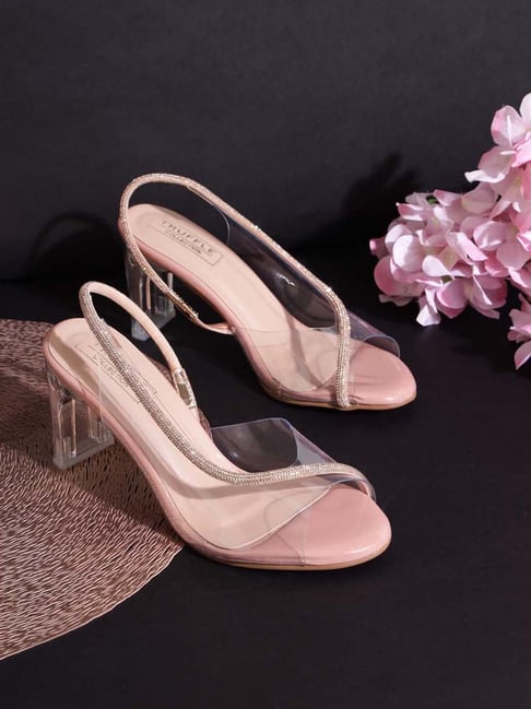 Truffle Collection Women's Nude Sling Back Sandals-picture-22