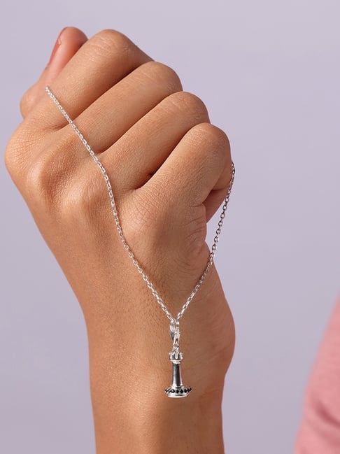 Mia Tanishq Silver Set Buy Mia By Tanishq Icy Gem Silver Necklace