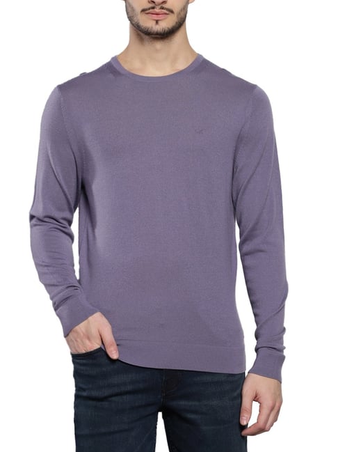 Calvin klein purple sweater hotsell